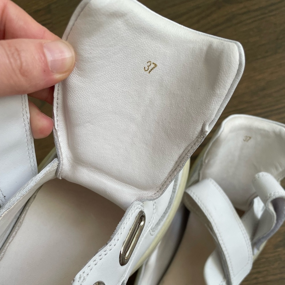 White Perey Strap Sneakers Like ACNE STUDIOS style - Picture 4 of 12